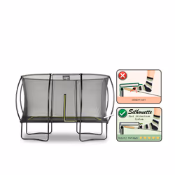 EXIT Silhouette trampoline 244x366cm - black Esterno Rettangolare Molla elicoidale Trampolino fuori terra - Vista aggiuntiva 4