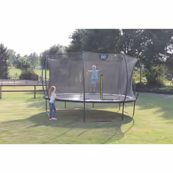 EXIT Silhouette trampoline ø427cm - green Esterno Rotondo Molla elicoidale Trampolino fuori terra - Vista aggiuntiva 8