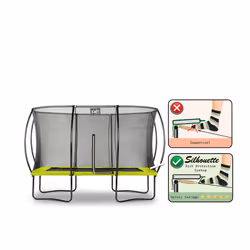 EXIT Silhouette trampoline 244x366cm - green Esterno Rettangolare Molla elicoidale Trampolino fuori terra - Vista aggiuntiva 4
