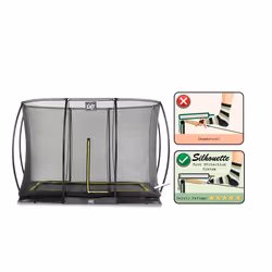EXIT Silhouette ground trampoline 214x305cm with safety net - black Esterno Rettangolare Molla elicoidale Trampolino interrato - Vista aggiuntiva 5