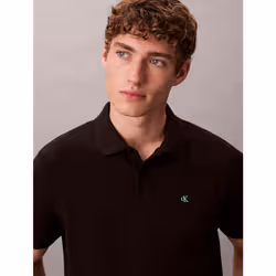 Calvin Klein Polo in piqué di cotone con monogramma - Vista aggiuntiva 5