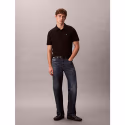 Calvin Klein Polo in piqué di cotone con monogramma - Vista aggiuntiva 2
