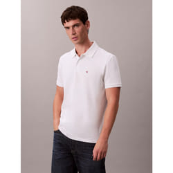 Calvin Klein Polo in piqué di cotone con monogramma