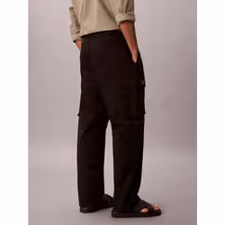 Calvin Klein Pantaloni cargo dritti in twill di cotone - Vista aggiuntiva 3