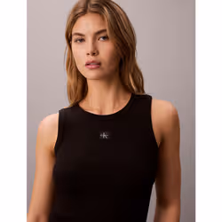 Calvin Klein Canotta a costine in cotone - Vista aggiuntiva 3