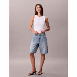 Calvin Klein Canotta a costine in cotone - Vista aggiuntiva 2