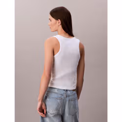 Calvin Klein Canotta a costine in cotone - Vista aggiuntiva 4