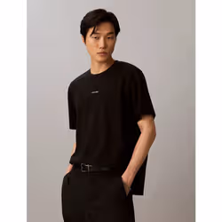 Calvin Klein T-shirt in piqué di cotone taglio relaxed - Vista aggiuntiva 4