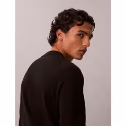Calvin Klein Maglione con monogramma in cotone taglio relaxed - Vista aggiuntiva 5