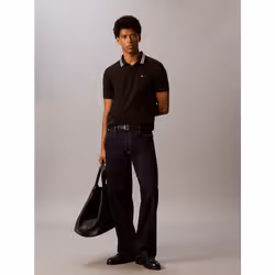 Calvin Klein Polo classica con monogramma e bordi in piqué - Vista aggiuntiva 2