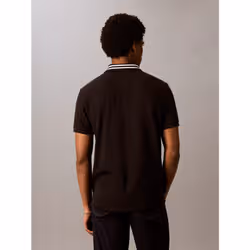 Calvin Klein Polo classica con monogramma e bordi in piqué - Vista aggiuntiva 5