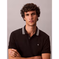 Calvin Klein Polo classica con monogramma e bordi in piqué - Vista aggiuntiva 6