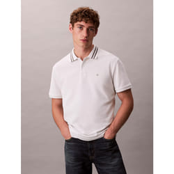 Calvin Klein Polo classica con monogramma e bordi in piqué
