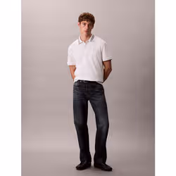 Calvin Klein Polo classica con monogramma e bordi in piqué - Vista aggiuntiva 3