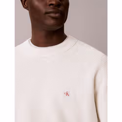 Calvin Klein Maglione lavorato a maglia di cotone a nido d'ape - Vista aggiuntiva 4
