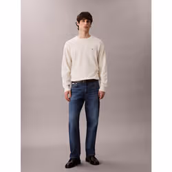 Calvin Klein Maglione con monogramma in cotone taglio relaxed - Vista aggiuntiva 3