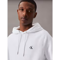 Calvin Klein Felpa con cappuccio in pile misto cotone - Vista aggiuntiva 3