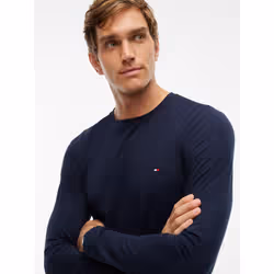 Tommy Hilfiger MW0MW10804DW5 Maglietta Girocollo Cotone, Elastan - Vista aggiuntiva 3