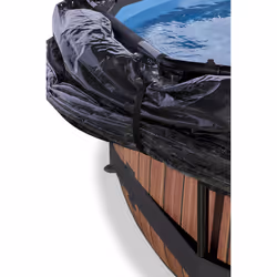 EXIT Wood pool ø300x76cm with dome and filter pump - brown Piscina con bordi Piscina rotonda 4383 L Marrone - Vista aggiuntiva 5