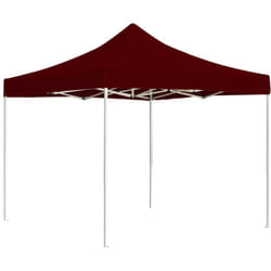 Gazebo Professionale Pieghevole in Alluminio 3x3 m Rosso Vino vidaXL17064