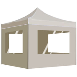 Vidaxl - Gazebo Professionale Pieghevole Alluminio con Pareti 3x3m Crema 77099