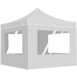 Gazebo Professionale Pieghevole Alluminio con Pareti 3x3m vari colori colore : bianco