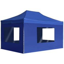 Vidaxl - Gazebo Professionale Pieghevole Pareti Alluminio 4,5x3m Blu 85137