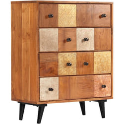Cassettiera 60x30x75 cm in Legno Massello d'Acacia Vidaxl 711678