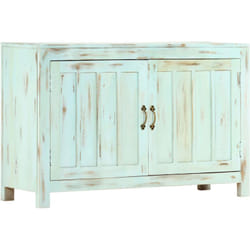 Vidaxl - Credenza Azzurra 110x35x70 cm in Legno Massello di Mango