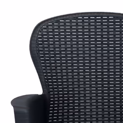 VidaXL 45599 sedia da esterno Terrazzo Seduta imbottita Plastica Antracite - Vista aggiuntiva 5