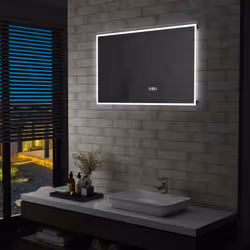 Il nostro specchio da bagno a LED offre un'illuminazione brillante, combinando uno stile sofisticato ad un design funzionale. ...
