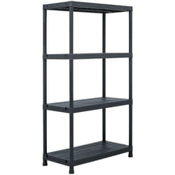 Scaffal in Plastica Espositore Libreria con Ripiani Nero vari dimensioni dimensioni : 60x30x138 cm