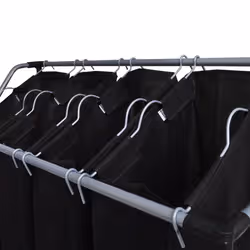 VidaXL 276041 porta biancheria Nero - Vista aggiuntiva 2