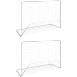 Vidaxl - Porta da Calcio con Rete e Accessori in Acciaio Bianco varie quantità modelli : 2 pz