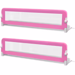 Sponde Letto per la Sicurezza dei Bambini 2 pz Rosa 150x42 cmcod mxl 71267 - Vista aggiuntiva 2