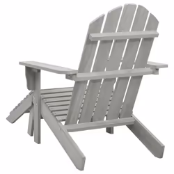 VidaXL 45700 sedia da esterno Terrazzo Seduta imbottita Legno di pino Grigio - Vista aggiuntiva 4