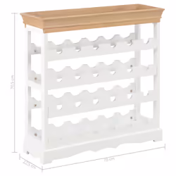 VidaXL 280065 scaffale per vino MDF Marrone, Bianco - Vista aggiuntiva 8