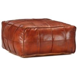 Vidaxl - Pouf Tanno 60x60x30 cm in Vera Pelle di Capra 96511