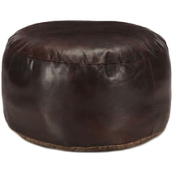 Vidaxl - Pouf Marrone Scuro 60x30 cm in Vera Pelle di Capra 939975