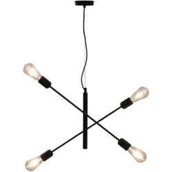 Vidaxl - Lampada da Soffitto con Lampadine 2 w Nero E27 74673