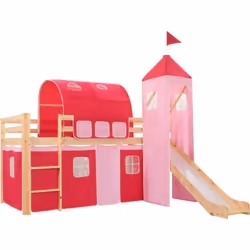 Questo letto a soppalco per bambini con motivo fiabesco da principessa sarà una vera e propria attrazione nella camera da let ...
