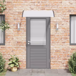 vidaXL Pensilina per Porta Nera e Trasparente 120x75 cm in PC - Vista aggiuntiva 3