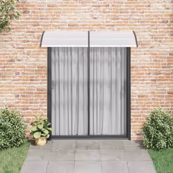 vidaXL Pensilina per Porta Nera e Trasparente 200x75 cm in PC - Vista aggiuntiva 3
