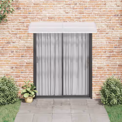 vidaXL Pensilina per Porta Grigia e Trasparente 200x75 cm in PC - Vista aggiuntiva 3