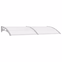 vidaXL Pensilina per Porta Grigia e Trasparente 240x75 cm in PC - Vista aggiuntiva 2