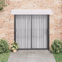 vidaXL Pensilina per Porta Grigia e Trasparente 240x75 cm in PC - Vista aggiuntiva 3