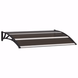 vidaXL Pensilina per Porta Nera 120x75 cm in PC - Vista aggiuntiva 2