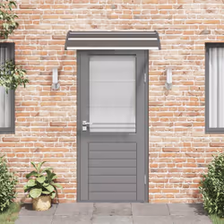 vidaXL Pensilina per Porta Nera 120x75 cm in PC - Vista aggiuntiva 3