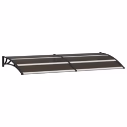 vidaXL Pensilina per Porta Nera 200x75 cm in PC - Vista aggiuntiva 2