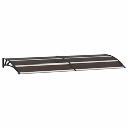 vidaXL Pensilina per Porta Nera 240x75 cm in PC - Vista aggiuntiva 2